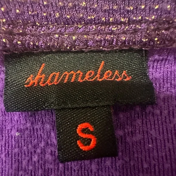 Gold sparkly Purple Ruched Y2K vintage tube top - Picture 5 of 11